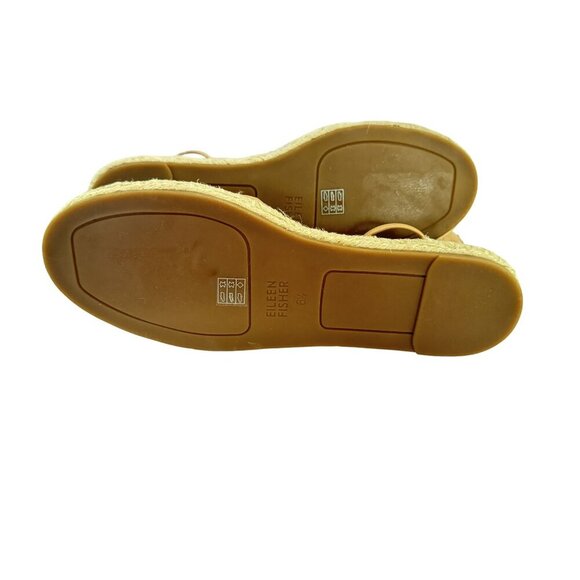 Eileen Fisher ESPADRILLES Suede d'Orsay Laced Close Toe Sandals Bk Zip 6.5M NEW - Picture 4 of 7